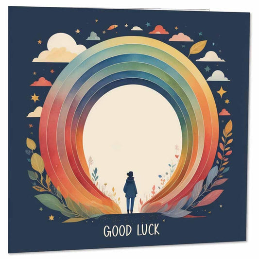 Good Luck Card - New Adventure - New Job Home Colleague Co Worker Leaving Card - Purple Fox Gifts